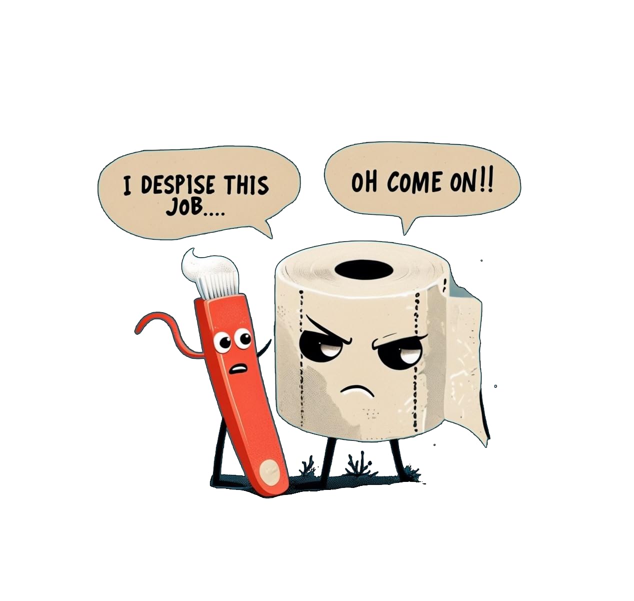 Funny 5 Inch Toilet Sticker - Bathroom Humor Decal - Waterproof Vinyl Gag Gift for Toilet Lid, Wall, or Door - Easy Peel, Hilarious Comic Design