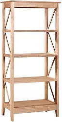 Estante de Madeira Maciça com 4 Nichos Marrom Antique