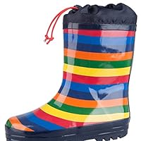 Mountain Warehouse Rainbow Winter Kids Wellies - Fleece Lined & Waterproof Rainboots with Drainage Outsole - Autumn Winter, Hiking, Trekking, Outdoors & Walking