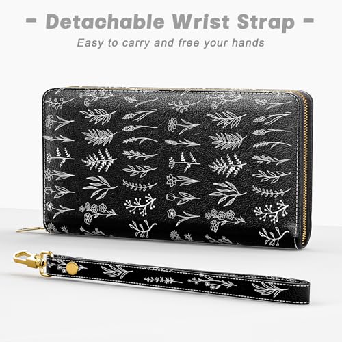 Image of Aiawoxc Womens Wallet, RFID Wristlet Wallets for Women, Ladies Clutch Purses, Large Travel Card Holder with Phone Holder | RFID
