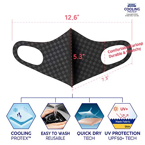 NYBEE SPORT COOLING PRO Breathable Face Mask UPF 50, Washable, Reusable, Lightweight, UV Sunblock, Women, Men, Unisex… - Image 4