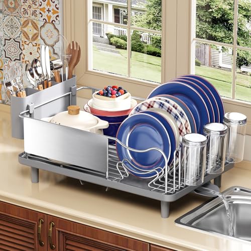 Dish Drying Rack Large Capacity - Stainless Steel Dish Rack