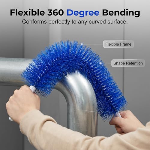 Image of Bendable Microfiber Head, Fan Cleaner Brush, Reusable Fan Brush Cobweb Duster Microfiber Duster Ideal for Ceiling Duster, Household Duster Curtains,Fan Cleaner for Box Fan (Gray-3Pcs)