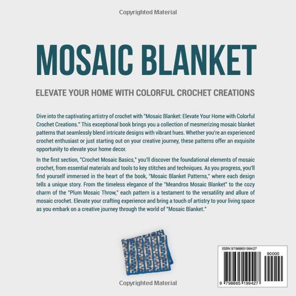 Mosaic Blanket: Elevate Your Home with Colorful Crochet Creations: Crochet Mosaic Tutorials - Image 2