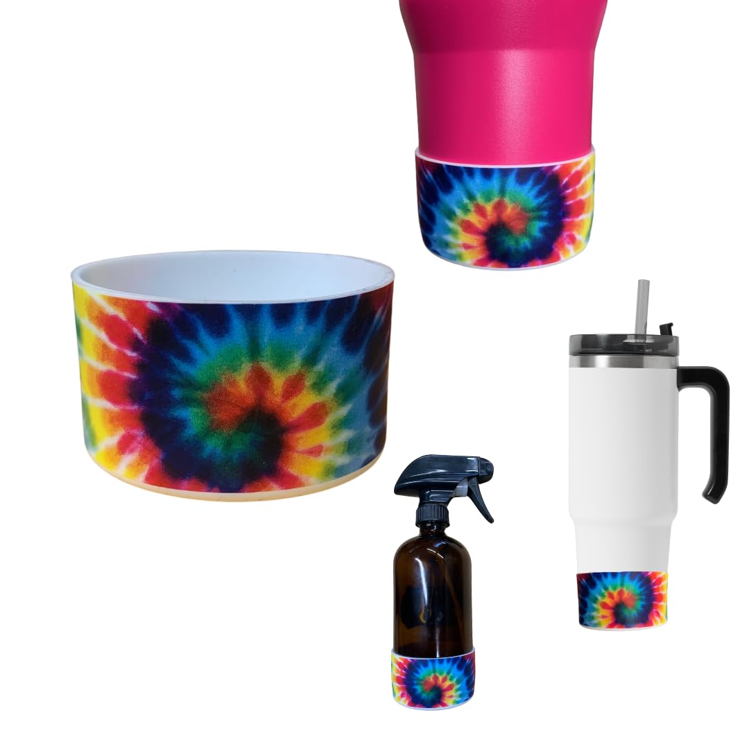 ROYALTY ESSENTIALS Tumbler Protective Silicone Boot for Stanley Tie Dye Water Bottles Cute Anti-Slip Sleeve Cover Water Bottles Fits 2.8-2.95" Base (Tie Dye) — image 1