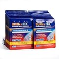 Burn-Fix- 25 Pack-Burn Gel Dressing 4 x 4 Burn Care Cream First Aid Treatment. Immediate Pain Relief Hydrogel Burn Dressing for 1st, 2nd Degree Burns, Razor & Sunburns for Home, Work, Fire, EMS