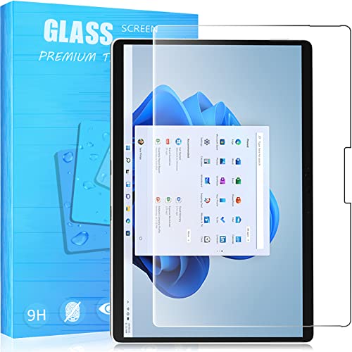 FOR surface pro 8 13 インチ 用のガラスフィルム 強化ガラスフィルム 耐指紋 撥油性 表面硬度9H ラウンド加工処理 飛散防止処理 高透過率 光沢表面仕様 画面保護 指紋防止 保護シート FOR surface pro 8 13 インチ 用のタブレット 専用 液晶保護フィルム PCduoduo