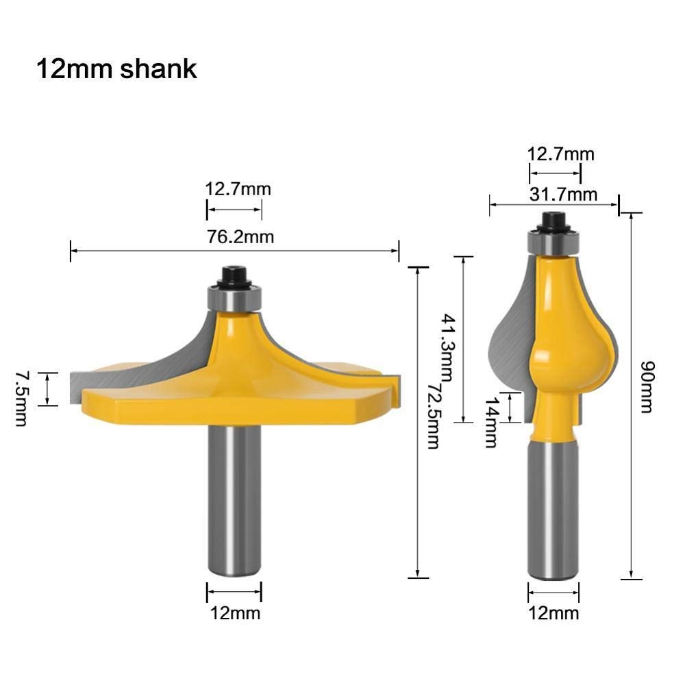 Punte da trapano Fresa per cerniere con punta in m Punte Standard/Flute Line Woodworking Cutter Tenon Cutter, gambo da 1/2" gambo da 12 mm Andrail Router Bit Set, utensili for lavorazione del legno Cu