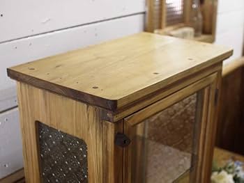 Amazon.co.jp: キャビネット 木製 ひのき アンティークブラウン