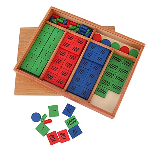 Shanrya Jeu de Timbres, Assurance de la sécurité Conception Professionnelle Timbres Math Toys Boîte en Bois pour Enfants