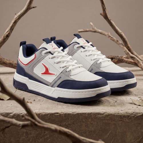 Image of YOHO Men's Sneakers Flo | Stylish & Comfortable | Low Top, Lace Up Casual Shoes for Man /Gents