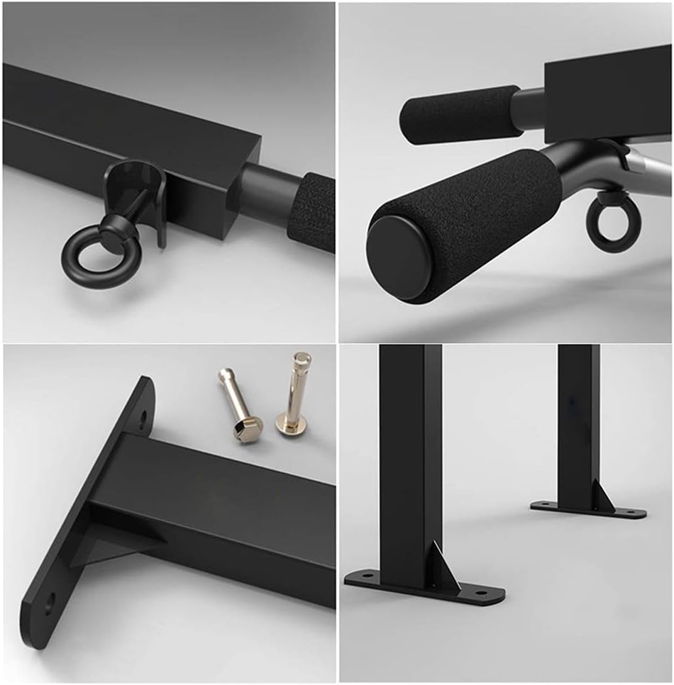 Pull-up Bars Wall-Mounted Horizontal Bar, Household, Boxing Punching Bag Resistance Band Training Equipment, Children's Swing e, Load 200KG (Black Style 1)