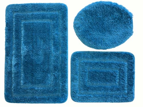 Euromat Badematte Badezimmerteppich Badteppich – rutschfest, Weich,...