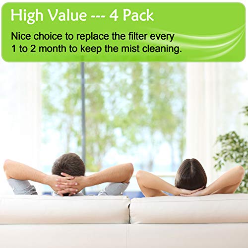 IOYIJOI Humidifier Filter Replacement for Protec, Vicks and Kaz WF2 3020, V3100, V3500, V3500N, V3600, V3800, V3850 and V3900 (4 Pack)