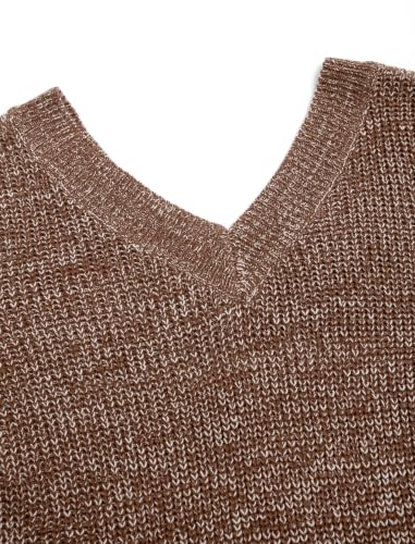 Image of ZAFUL Women's Cropped Sweater V-Neck Long Sleeve Pullover Jumper Knit Top