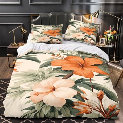 Housse de couette hypoallergénique feuilles tropicales - 2