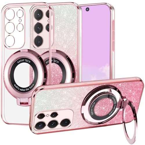 Coque Samsung S22 Ultra magnétique silicone transparent antichoc avec bague