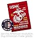 USMC House Flag - Pack Armed Forces Marine Corps Semper Fi United State American Military Veteran Retire Official USA Vintage Applique - Banner Small Garden Yard Gift Double-Sided Made in 28 X 40