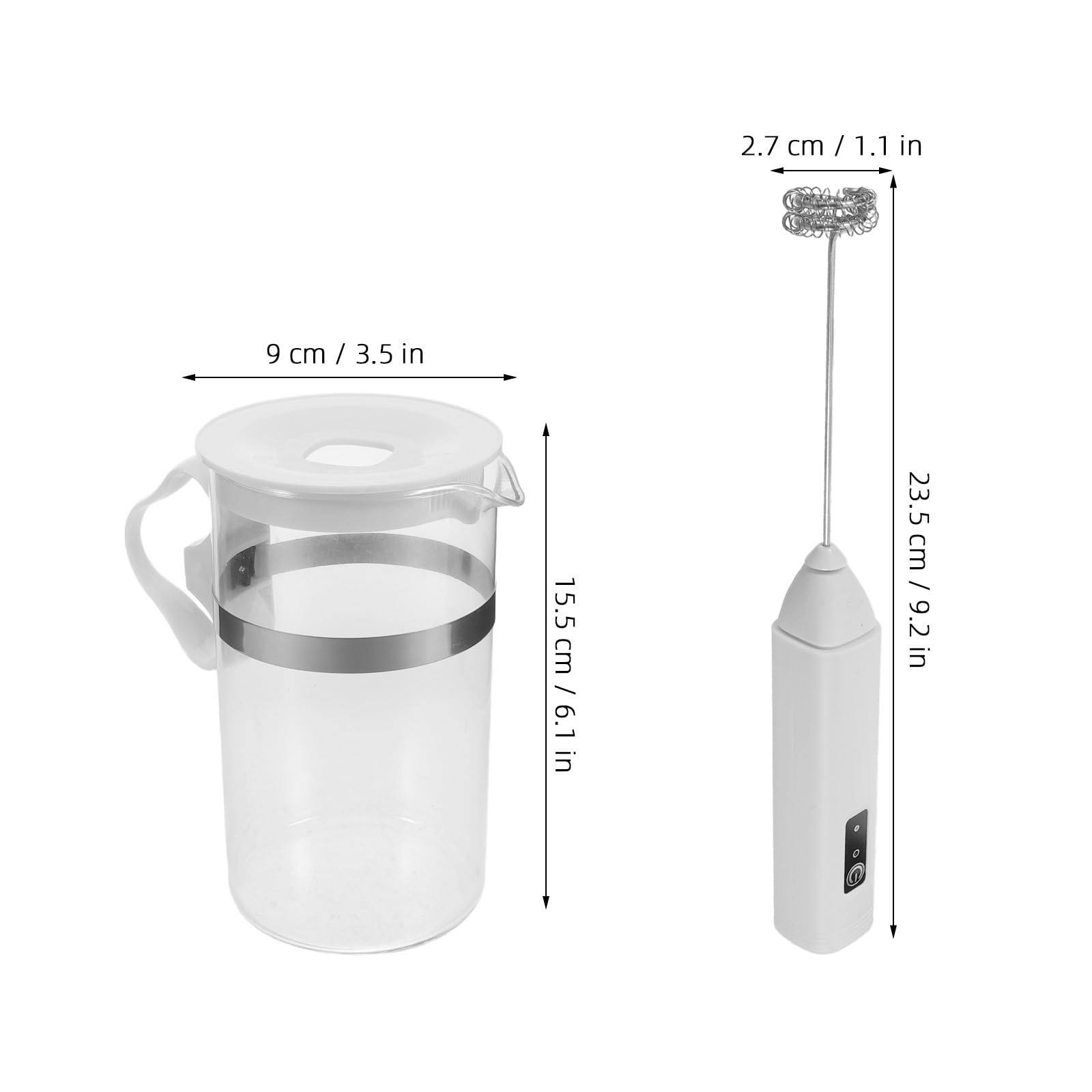 Zerodeko Espumador de leche portátil recargable de 3 velocidades para