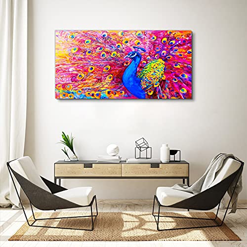 Impression photo plumes de paon pour une chambre parentale zen - 3