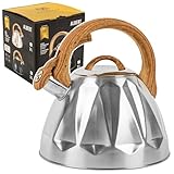 CONFORT SONORE ET TRANQUILLITÉ D'ESPRIT: Grâce à son puissant sifflet, cette bouilloire sifflante induction vous alerte clairement quand l'eau atteint l'ébullition; cela vous permet de vous absenter de la cuisine sereinement, sans risque de débordement ni de surchauffe. Libérez votre temps pour savourer d'autres activités pendant que votre bouilloire travaille pour vous, pour un quotidien allégé et plein de saveurs.