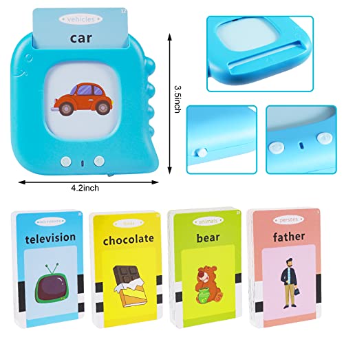 Talking Flash Cards For Toddler Autism Speech Therapy Toys Puzzle Learning Toys For 3+ Year Olds Birthday Gifts For Children(Blue) #TOP6
