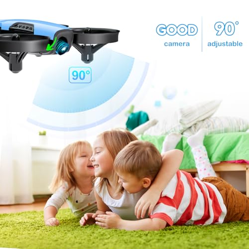 Loolinn | Drone for Kids Gift with Camera - Mini Drone, Remote Control Quadcopter Drone with 90° Adjustable Camera, Photos and Videos, Safe for Kids, Easy to Fly (Christmas Gift for Boys and Girls) - Image 4