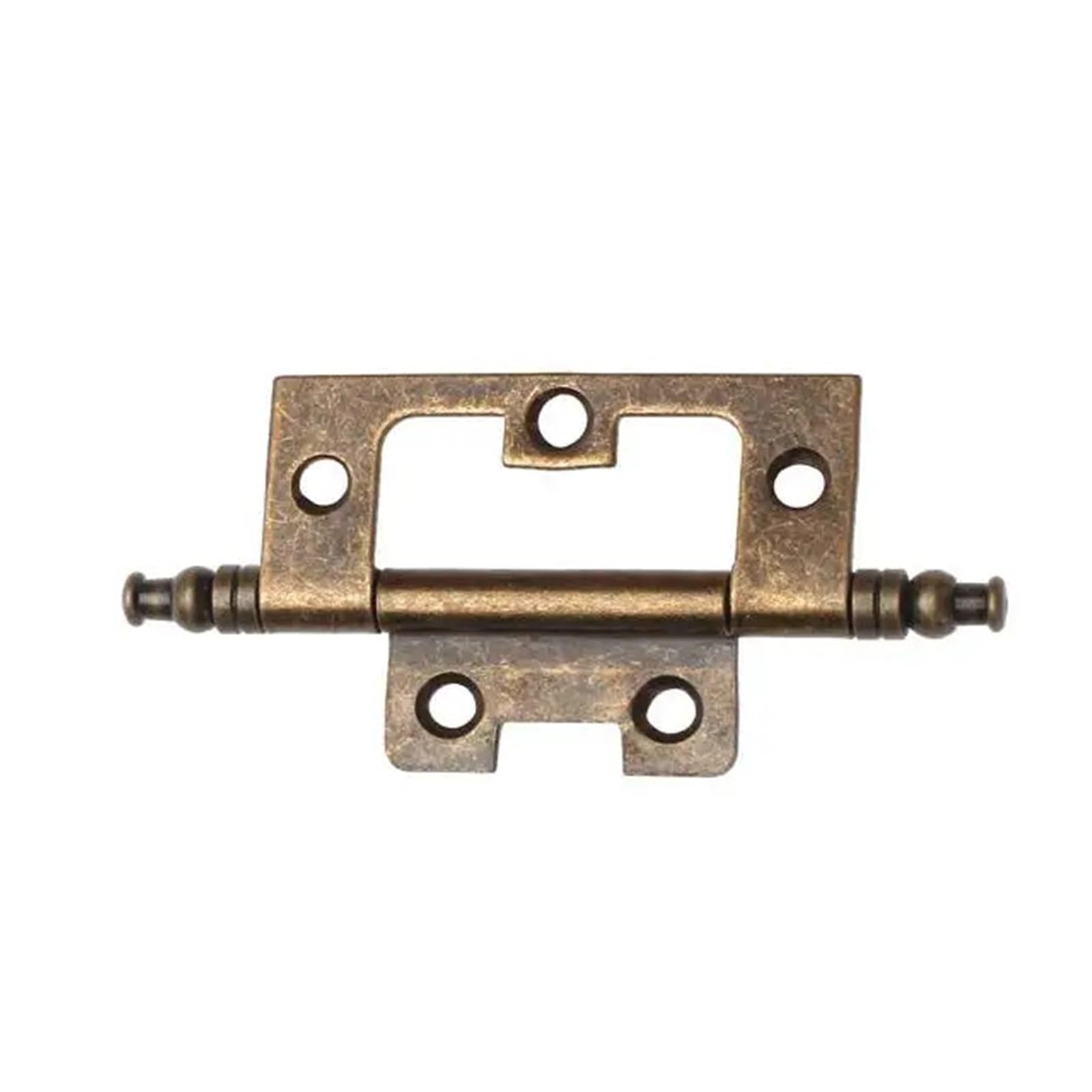 WKFBIFLY Bronze Finish Flush Hinge with Finial Iron Butt for Repairing Wooden Cupboard Cabinet Doors