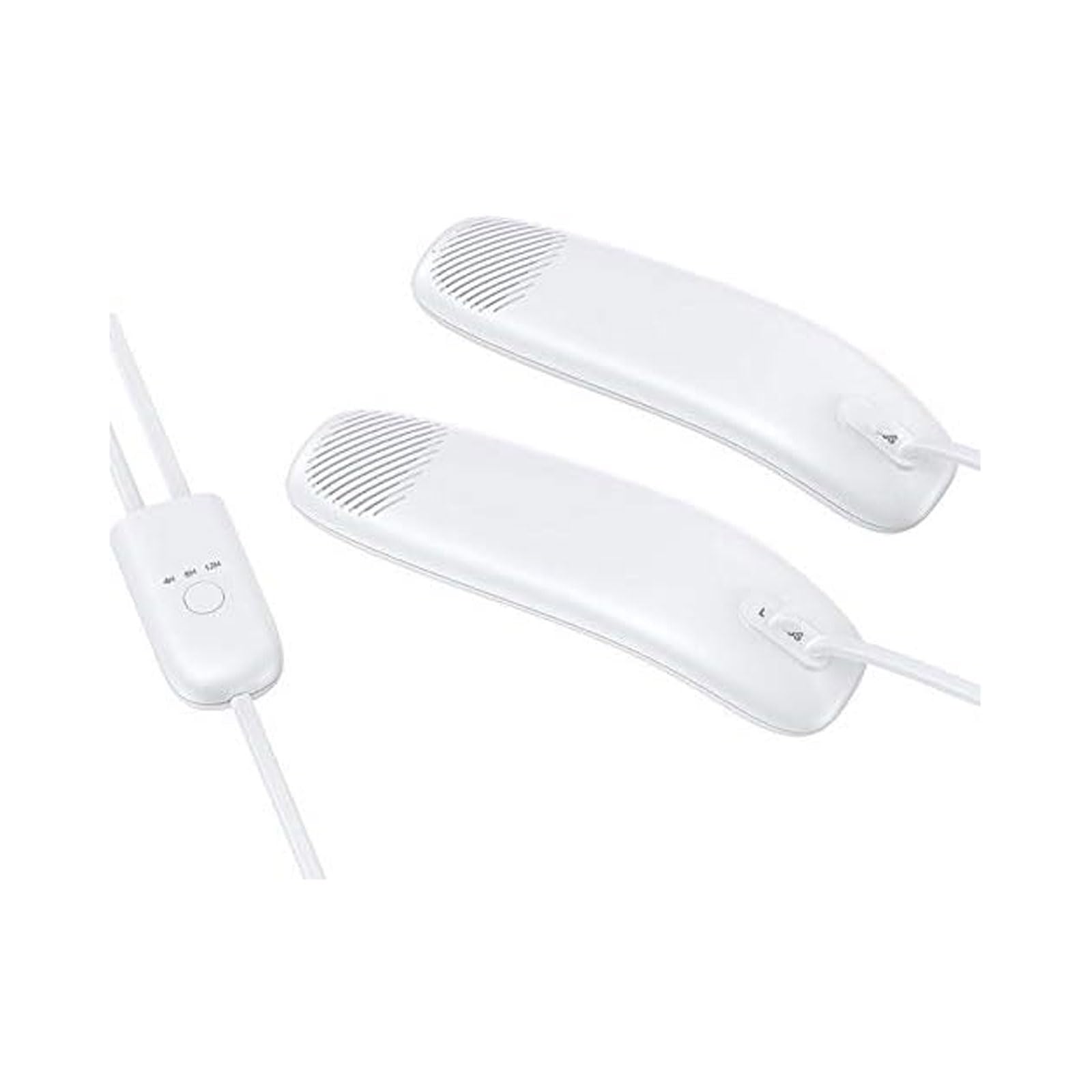 Kleiner elektrischer Schuhtrockner, tragbarer ABS-Stiefeltrockner mit 2-Stunden-/4-Stunden-/8-Stunden-Timer, multifunktionaler Handschuhtrockner, Winter-Essentials für die Familie, 2er-Pack