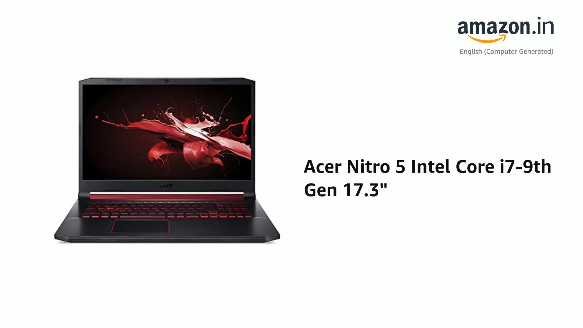 acer Nitro 5 Intel Core i7-9th Gen 17.3