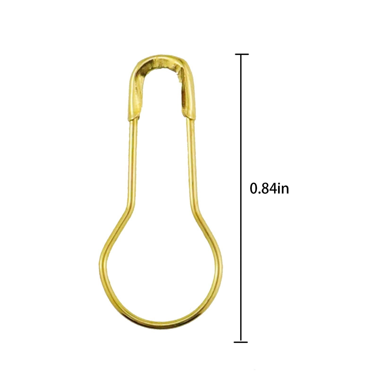 Caishun 500PCS Gourd Shaped Gold Color Metal Stitch Markers & Safety Pins