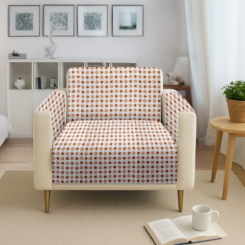 Image of Amazon Basics Printed Quilted Reversible Sofa Topper | 1 Seater | 175Cm X 60Cm | 325 GSM | Color - Red, Polyester Blend