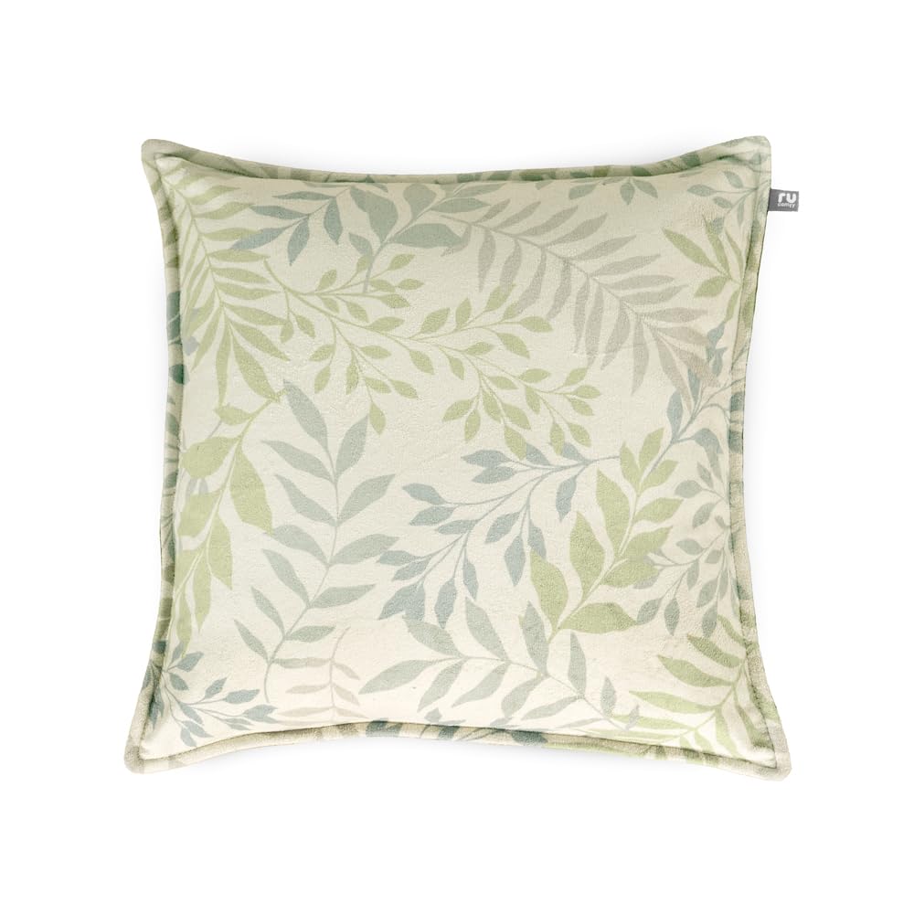 rucomfy Fibre Filled Willow Leaves Cushion. Home Decor Pillow, Extra Soft Fabric Throw Cushions. 45 x 45cm Throw Cushion