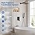HomGoo Shower System with Tub Spout, All Metal Tub Shower Faucet Set with 10'' Rain shower heads and handheld spray combo,Wall Mounted Tub Shower Systems with Valve and Trim Kit, Matte Black