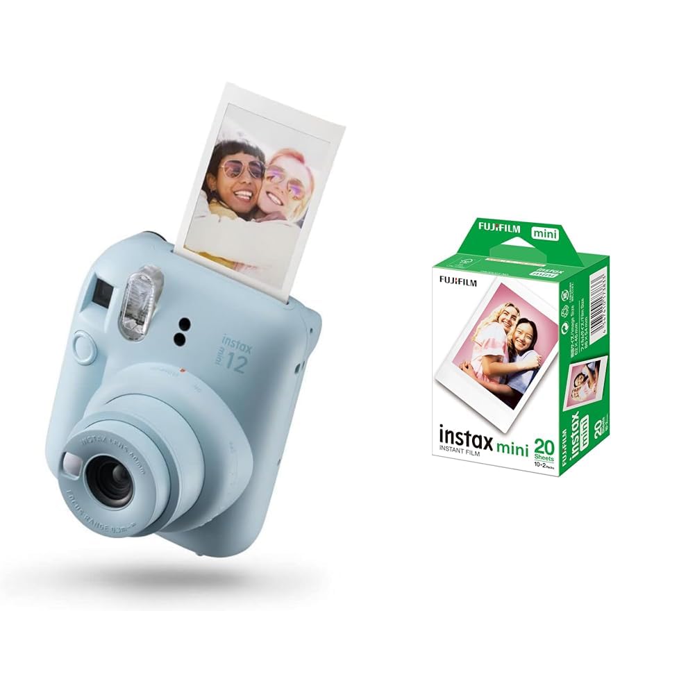 INSTAX Mini 12 Sofortbildkamera Pastel-Blue + Mini Film Standard (20/PK)