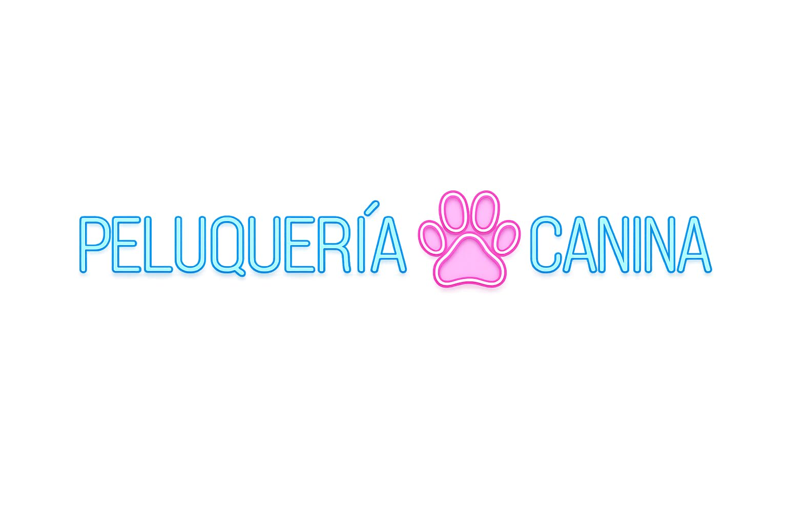 Letrero peluquería canina Cartel Luminoso LED Escaparate, Decoración de Pared en Metacrilato, Luz Brillante, aproximadamente 60cm alimentación 12v