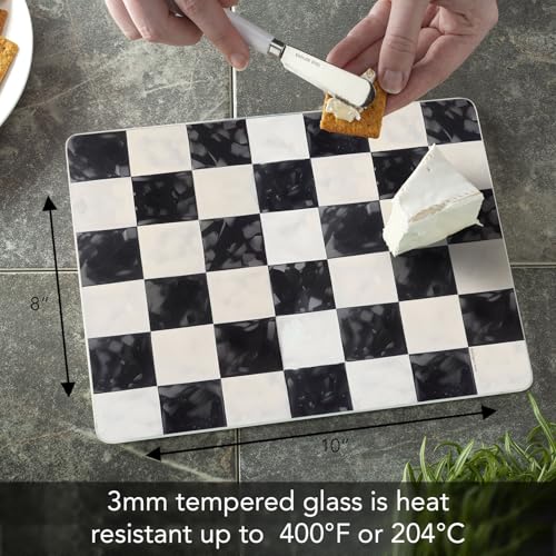Tabla para cortar rectangular de vidrio templado 10 x 8 pulgadas miniatura 6