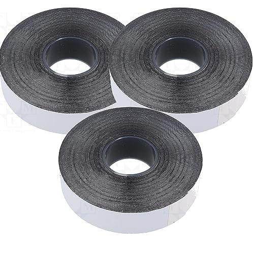 Bricoloco Cinta Aislante vulcanizable autosoldable eléctrica y fontanería Rollo de 9,20 m x 19 mm Auto - Vulcanizable de EPR, Negro. (3)