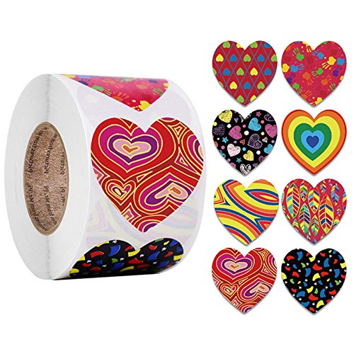 Étiquettes cœur Saint-Valentin adhésives pour fermer 500 paquets cadeaux