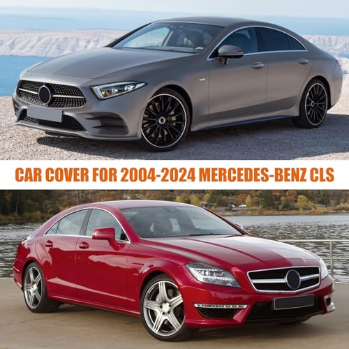 Image of Waterproof Car Covers Replace for 2004-2025 Mercedes Benz CLS 250 350 400 500 550, 6 Layers All Weather Car Cover with Zipper Door & Windproof Bands for Snow Rain Dust Hail Protection