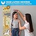 WISE OWL Personalized Growth Chart for Kids - Height Wall Chart for Boys with Peel & Stick Letters for Name - Hanging Canvas Wall Measurement Height Tracker for Baby Gift (Safari)