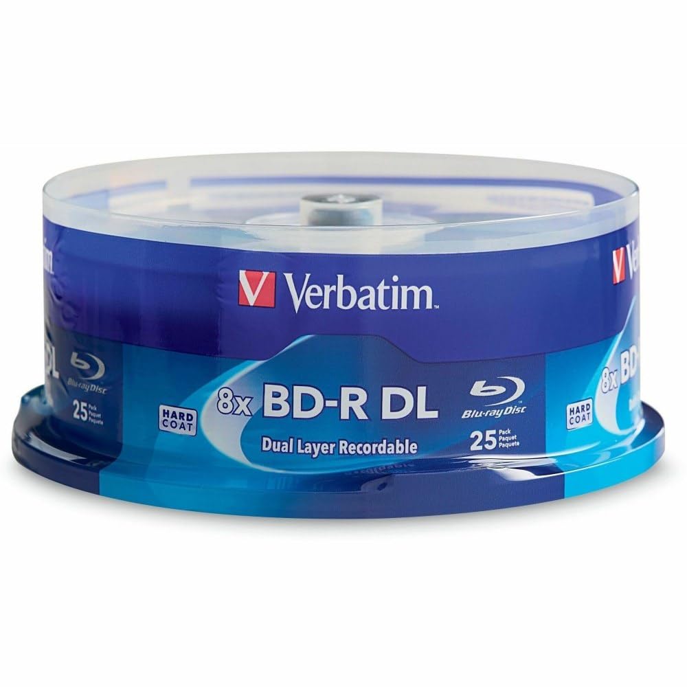Verbatim BD-R DL 50GB 8X Double Layer Hard Coat Blu-Ray Recordable Disc, 25-Pack Spindle-picture-23