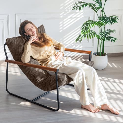 Image of MAXYOYO Modern Accent Chair, Comfy Living Room Chair with Metal Frame