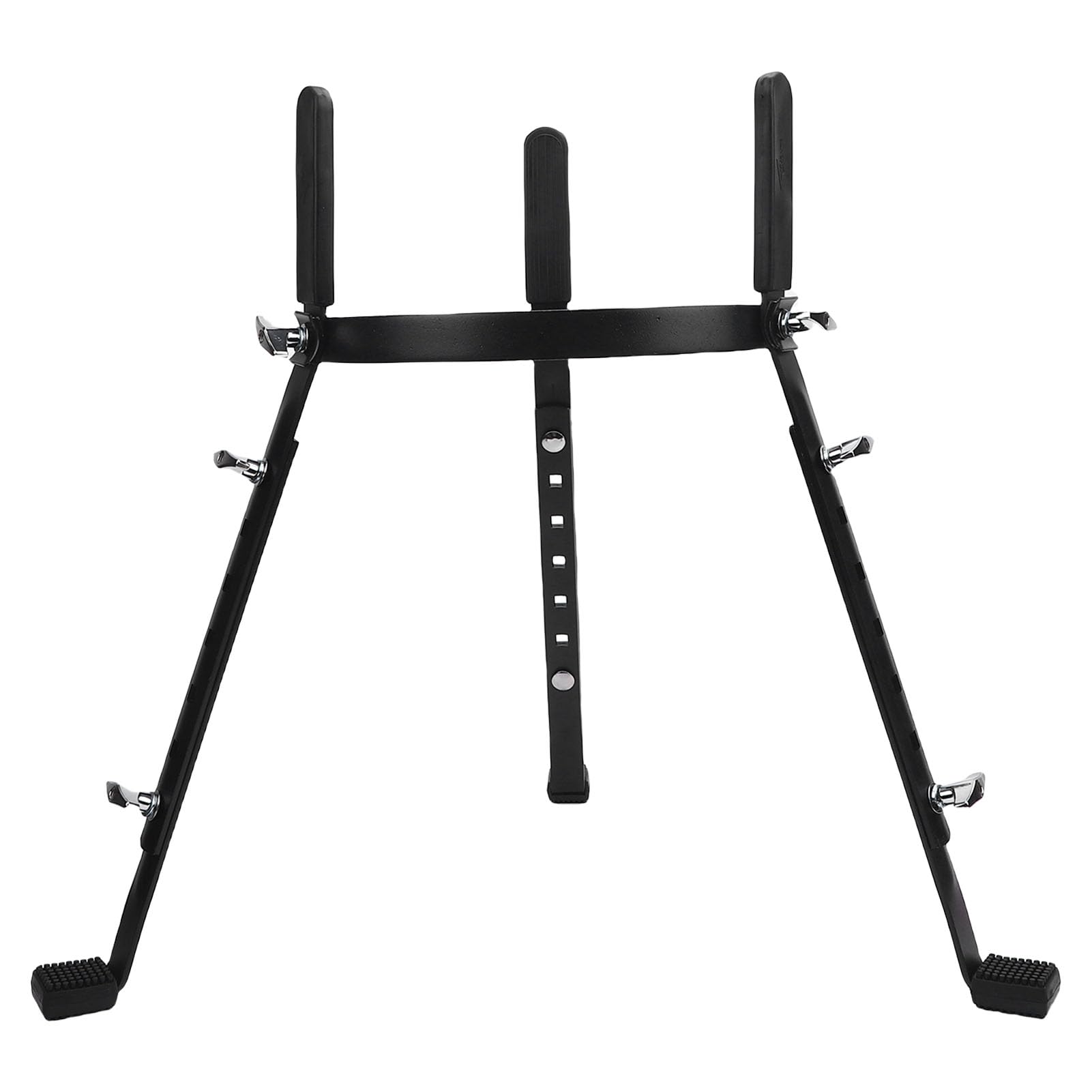 Fabater Długo -lited Iron -Conga Holder Stand z Regulowanym Mechanizmem Wysokości dla Muzyków w Drodze, Czarny Kolor