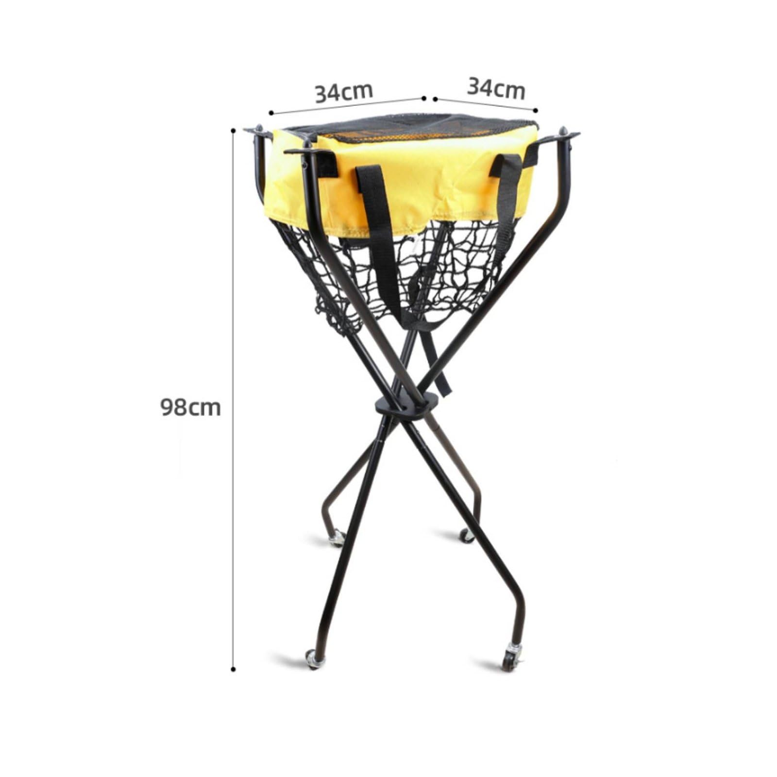 Carrello Portapalline da Tennis Portatile Organizer Sportivo Pieghevole Leggero Attrezzatura Sportiva per Allenatori, Istruttori