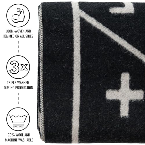 Image of Arcturus Rainier Wool Blanket, Warm, Thick, Washable Wool Blanket for Home, Outdoors, Camping, Tailgates, Picnic, Hunting, Travel & Emergency Kits, Twin Size, 4.5 lb, Castle Rock