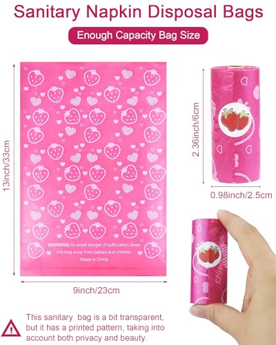 Image of 150 Pcs Sanitary Napkin Disposal Bags, ArtCute Sanitary Pad Disposable Bags Personal Care Tampons Disposal Trash Bag for Sanitary Women Privacy Handling Diaper Bag