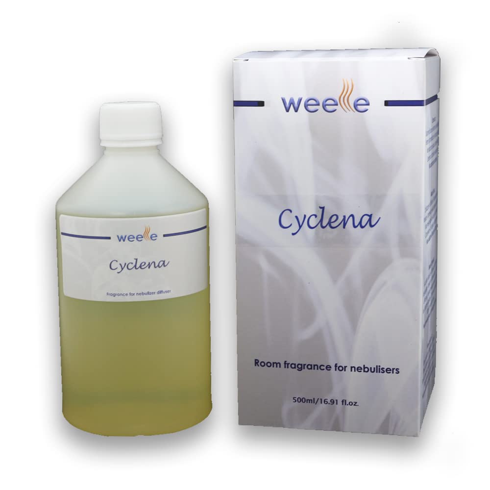 Diffusore di Aroma Elettrico Weele WL 300 + Fragranza Cotton 500 ml + Fragranza Cyclena 500 ml, Nebulizzatore fino a 100 m²