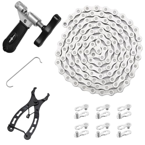 10 Speed Bike Chain Kit, Chain Breaker Bike Link Plier 3 Pairs Buckle