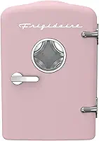 Frigidaire - Mini geladeira pessoal retrô portátil para carro, escritório, quarto, dormitório ou cabine, sem freon, 30 cm P x 18 cm L x